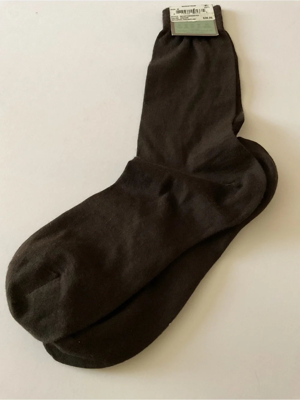CANALI MENS WOOL SOCKS MID CALF BROWN SIZE MEDIUM NWT